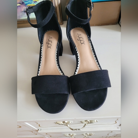 Black Suede Prom shoes - Picture 2 of 5
